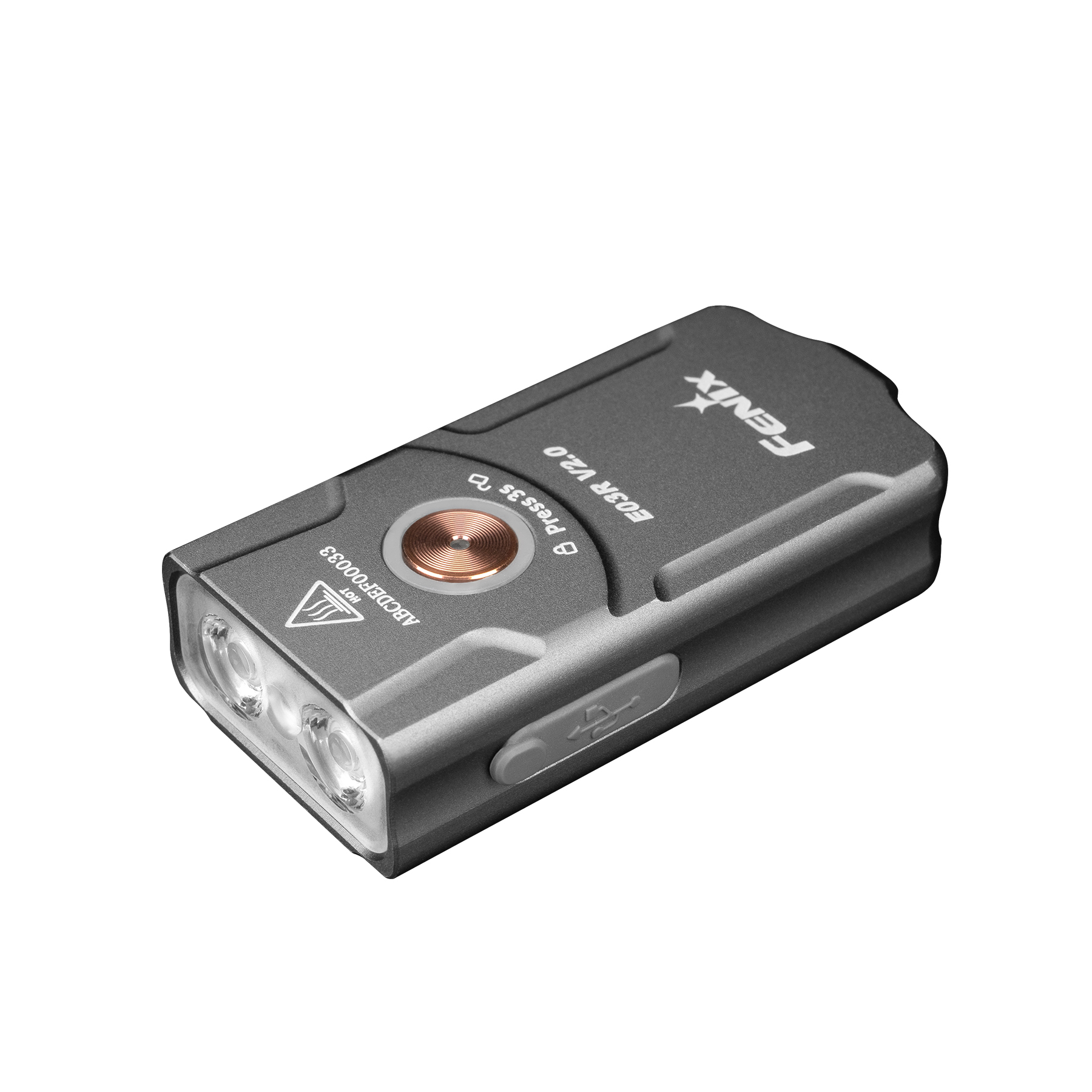 Latarka LED Fenix E03R V2.0 szara